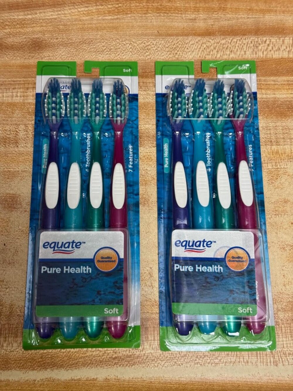 Equate Pure Health Soft Toothbrushes (Brand New, Sealed) [Two Packs]